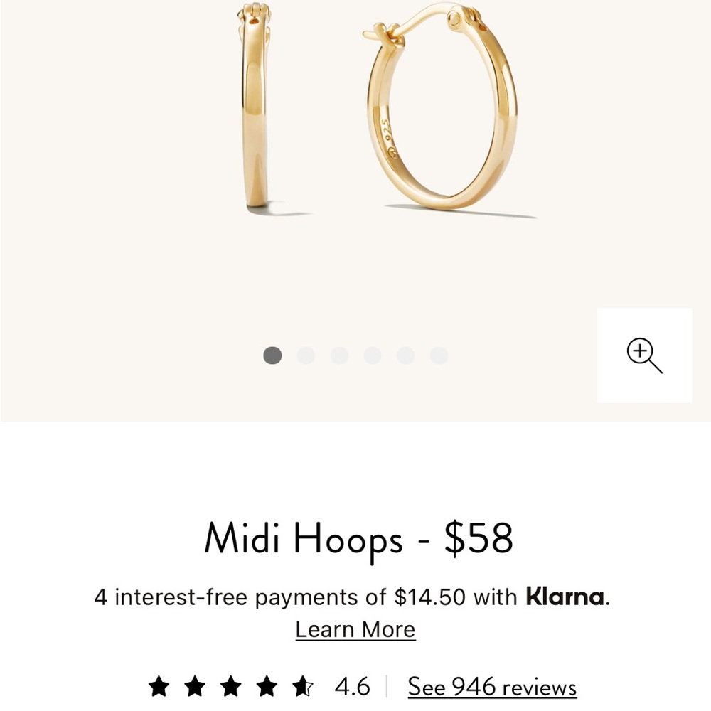 Mejuri single gold midi hoop